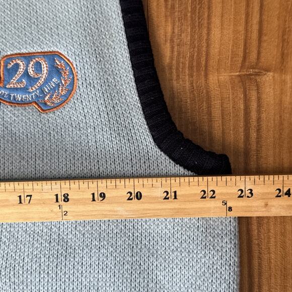 Luxe Sweater Vest Men’s Xl Light Blue Looney Toos Daffy Duck Acrylic Vintage‎ - Picture 4 of 6
